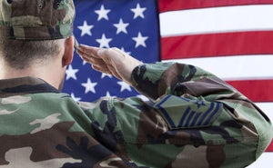 Military Theme Soldier Saluting