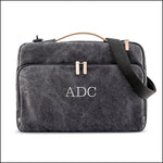 Load image into Gallery viewer, Black Laptop Bag Front View
