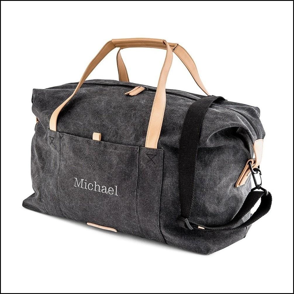 Black Canvas Duffel Bag