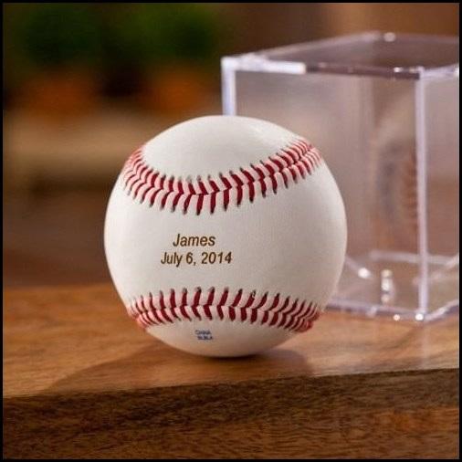 Baseball with Stand and Custom Text