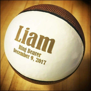Basketball with Custom Lettering
