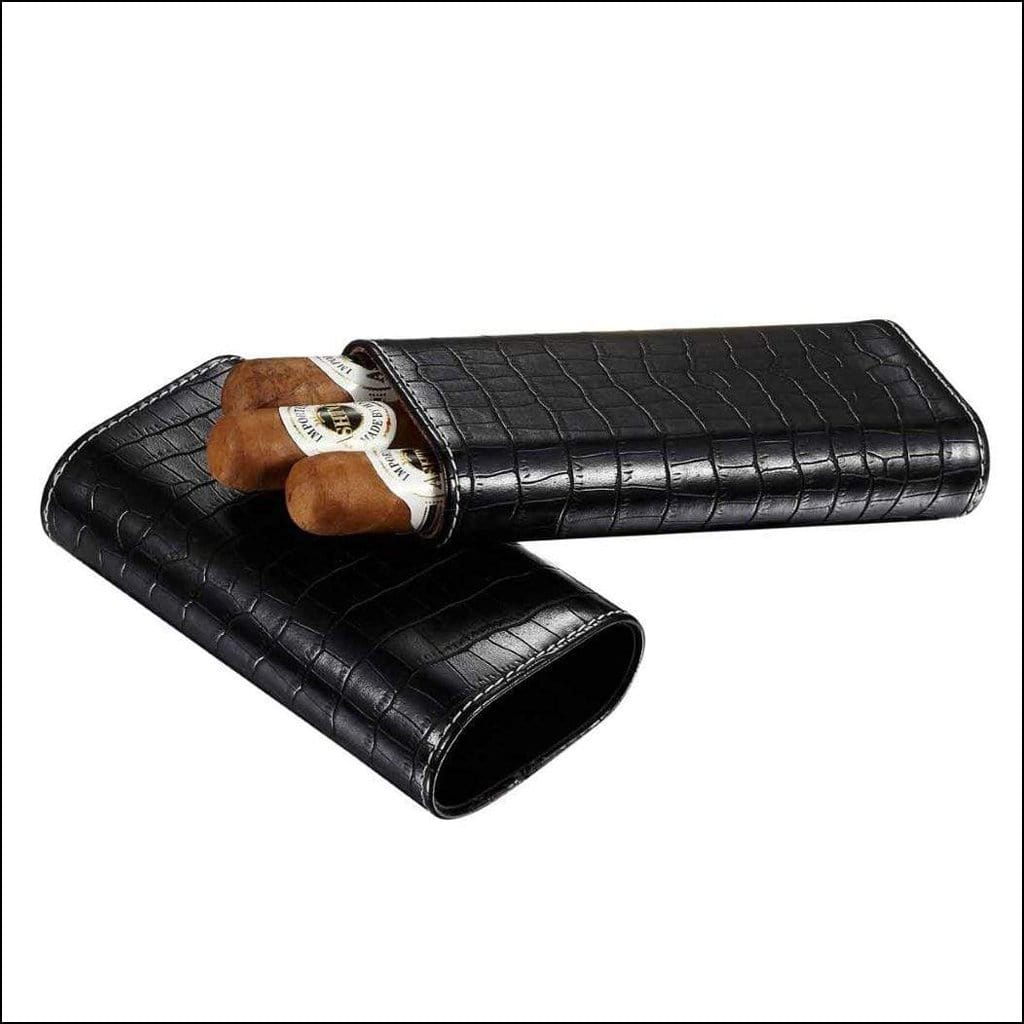 Crocodile Leather Cigar Case