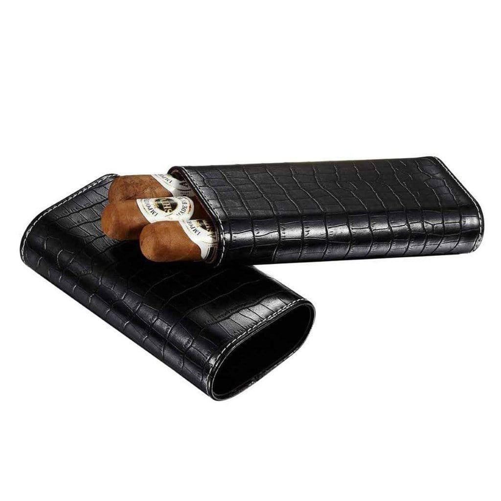 Crocodile Leather Cigar Case