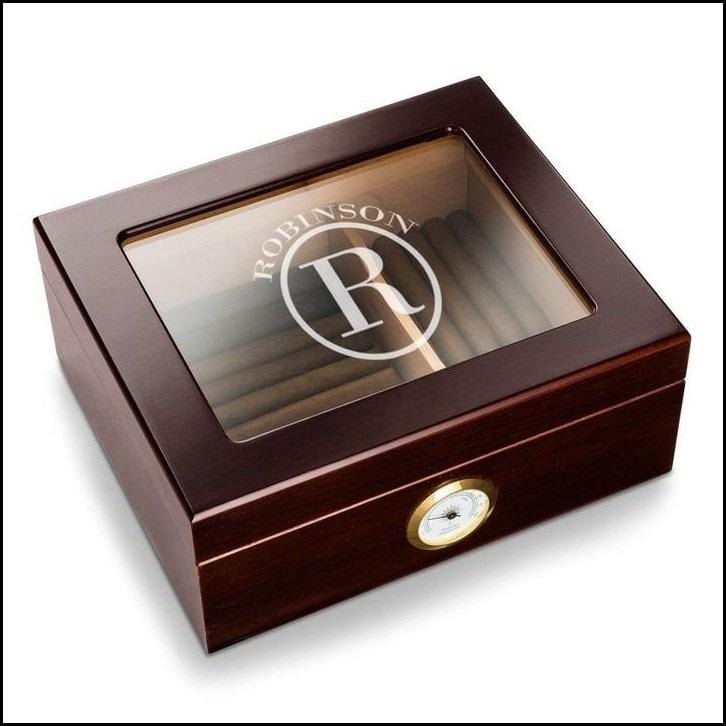Mahogany Humidor-Circle