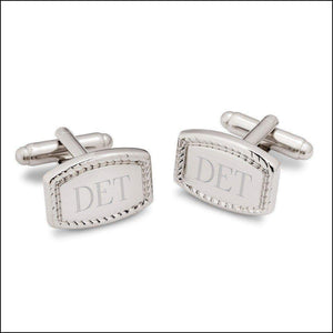 Beaded Rectangular Cuff Links