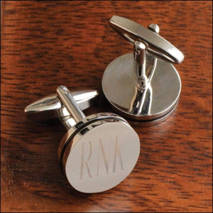 Silver Pin Stripe Cuff Links