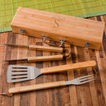 Load image into Gallery viewer, BBQ Grill Set in Bamboo Case
