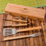 Load image into Gallery viewer, BBQ Grill Set in Bamboo Case
