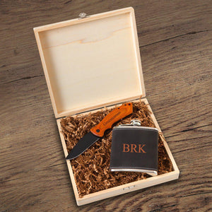 Flask and Knife Gift Box Set