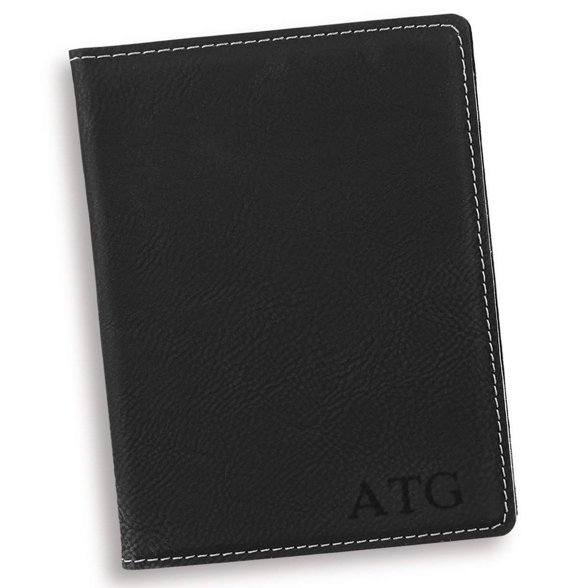 Personalized Black Passport Holder