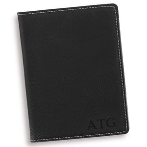 Personalized Black Passport Holder