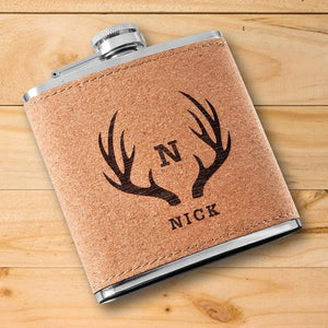 Custom Text Cork Flask