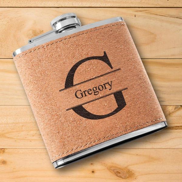 Custom Text Cork Flask