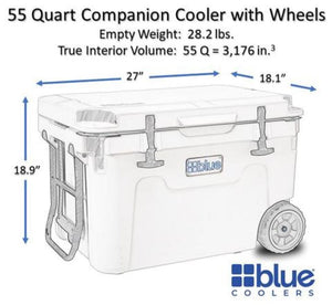 55 Qt Molded Cooler on Wheels