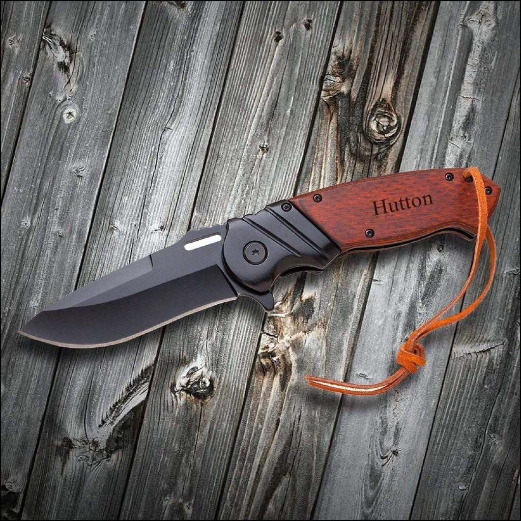 Personalized Saw Mountain Pocket Knife