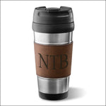 Load image into Gallery viewer, Vegan Leather Wrapped Mug-Dark Brown
