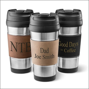 Vegan Leather Wrapped Mug