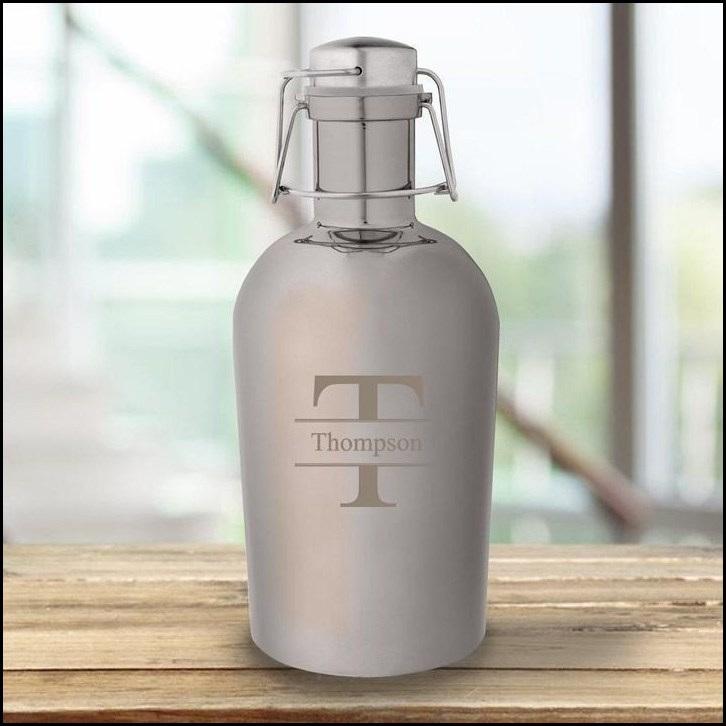 Gunmetal Growler w Top-Stamped
