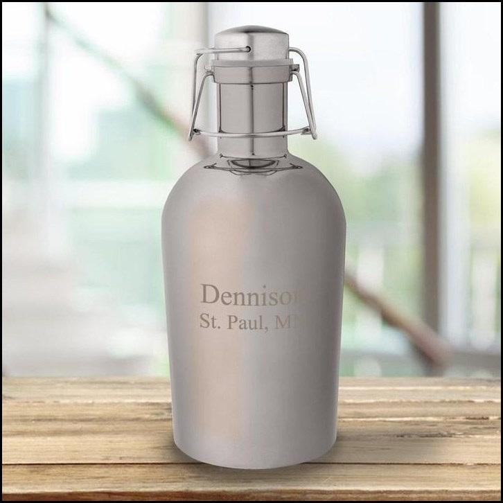 Gunmetal Growler w Top-Two Lines