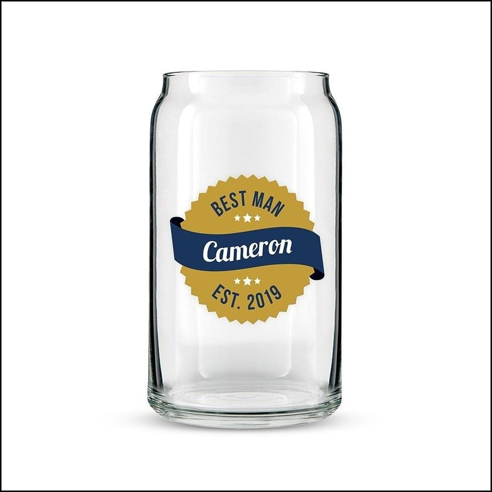 Can Shaped Glass - Gold Seal