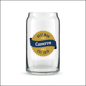 Can Shaped Glass - Gold Seal