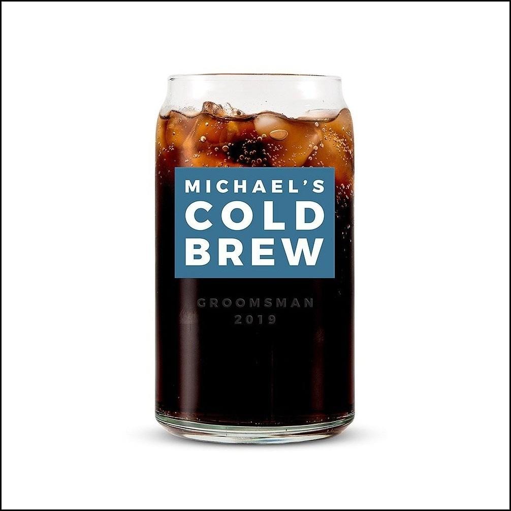 Can Shaped Cold Brew Glass w Soda