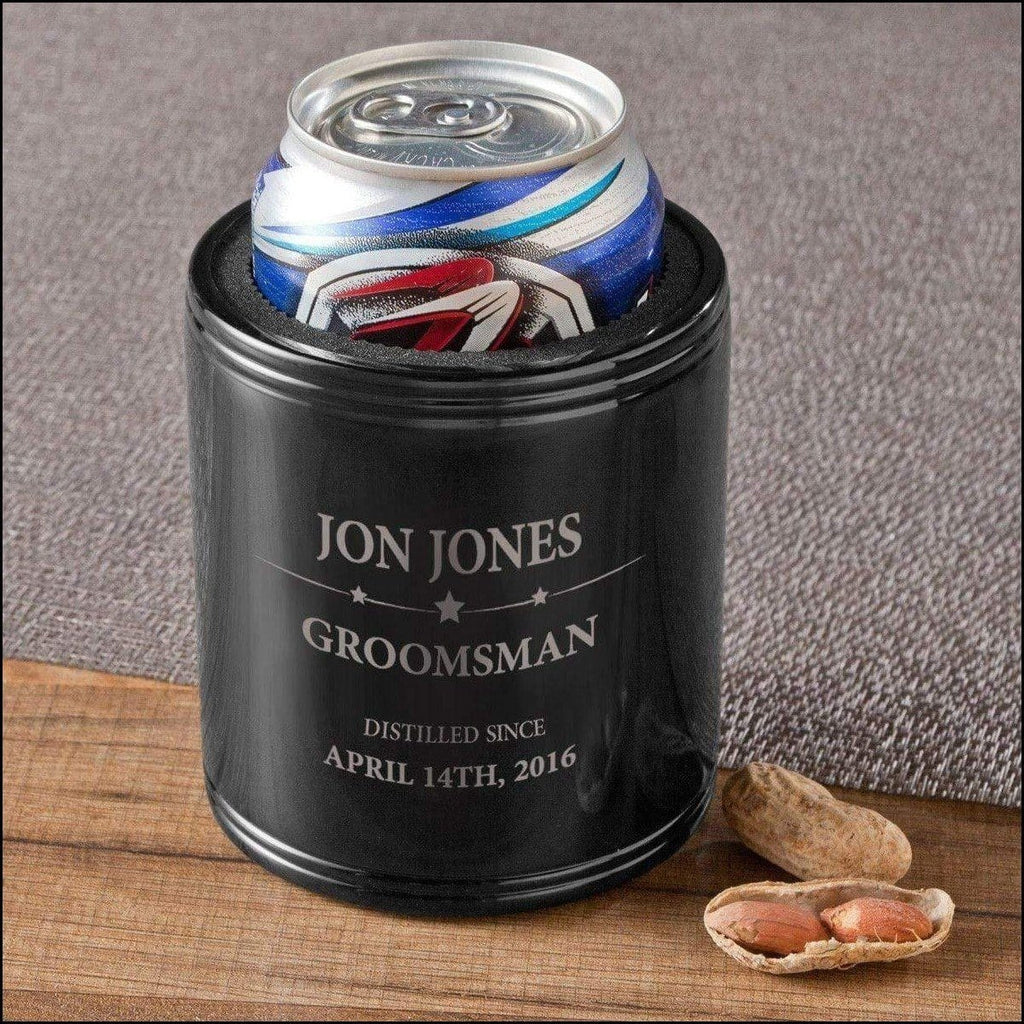 Black Metal Can Cooler