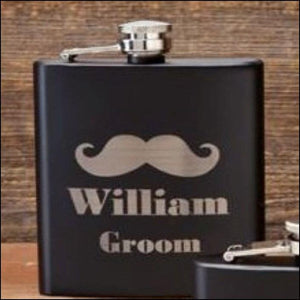 Mustache Flask-Groom