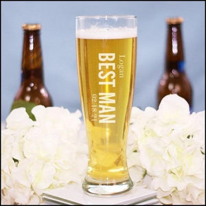 Pilsner with Name , Date and Title